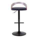 Grotto Black Swivel Adjustable Contemporary Barstool Pair (Set of 2) 17 Grotto Black Swivel Adjustable Contemporary Barstool Pair (Set of 2)
