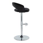 Grotto Black Velvet Chrome Contemporary Adjustable Barstools (Set of 2) 15 Grotto Black Velvet Chrome Contemporary Adjustable Barstools (Set of 2)