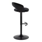 Grotto Black Velvet Contemporary Adjustable Barstools (Set of 2) 15 Grotto Black Velvet Contemporary Adjustable Barstools (Set of 2)