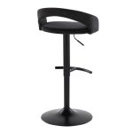 Grotto Black Velvet Contemporary Adjustable Barstools (Set of 2) 16 Grotto Black Velvet Contemporary Adjustable Barstools (Set of 2)