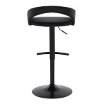 Grotto Black Velvet Contemporary Adjustable Barstools (Set of 2) 17 Grotto Black Velvet Contemporary Adjustable Barstools (Set of 2)
