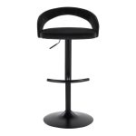 Grotto Black Velvet Contemporary Adjustable Barstools (Set of 2) 18 Grotto Black Velvet Contemporary Adjustable Barstools (Set of 2)
