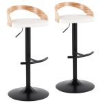 Grotto Black, Zebra, and White Adjustable Contemporary Barstools (Set of 2) 17 Grotto Black, Zebra, and White Adjustable Contemporary Barstools (Set of 2)