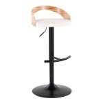 Grotto Black, Zebra, and White Adjustable Contemporary Barstools (Set of 2) 18 Grotto Black, Zebra, and White Adjustable Contemporary Barstools (Set of 2)