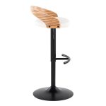 Grotto Black, Zebra, and White Adjustable Contemporary Barstools (Set of 2) 19 Grotto Black, Zebra, and White Adjustable Contemporary Barstools (Set of 2)