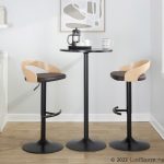 Grotto Brown Faux Leather Adjustable Swivel Barstools (Set of 2) 15 Grotto Brown Faux Leather Adjustable Swivel Barstools (Set of 2)