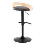 Grotto Brown Faux Leather Adjustable Swivel Barstools (Set of 2) 20 Grotto Brown Faux Leather Adjustable Swivel Barstools (Set of 2)