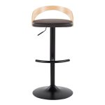 Grotto Brown Faux Leather Adjustable Swivel Barstools (Set of 2) 22 Grotto Brown Faux Leather Adjustable Swivel Barstools (Set of 2)