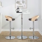 Grotto Brown Faux Leather Contemporary Adjustable Swivel Barstool (Set of 2) 16 Grotto Brown Faux Leather Contemporary Adjustable Swivel Barstool (Set of 2)