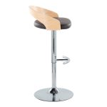 Grotto Brown Faux Leather Contemporary Adjustable Swivel Barstool (Set of 2) 19 Grotto Brown Faux Leather Contemporary Adjustable Swivel Barstool (Set of 2)