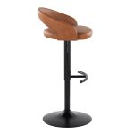 Grotto Camel Faux Leather Black Metal Contemporary Barstools (Set of 2) 15 Grotto Camel Faux Leather Black Metal Contemporary Barstools (Set of 2)