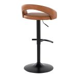 Grotto Camel Faux Leather Black Metal Contemporary Barstools (Set of 2) 16 Grotto Camel Faux Leather Black Metal Contemporary Barstools (Set of 2)