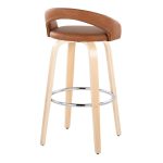 Grotto Camel Faux Leather Contemporary 30-Inch Barstool (Set of 2) 16 Grotto Camel Faux Leather Contemporary 30-Inch Barstool (Set of 2)