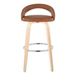 Grotto Camel Faux Leather Contemporary 30-Inch Barstool (Set of 2) 18 Grotto Camel Faux Leather Contemporary 30-Inch Barstool (Set of 2)