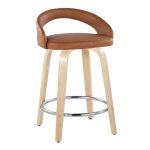 Grotto Camel Faux Leather Swivel Counter Stool (Set of 2) 14 Grotto Camel Faux Leather Swivel Counter Stool (Set of 2)