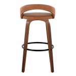 Grotto Camel Faux Leather Walnut Contemporary 30-Inch Barstools (Set of 2) 13 Grotto Camel Faux Leather Walnut Contemporary 30-Inch Barstools (Set of 2)