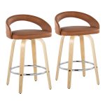 Grotto Camel Swivel 26-Inch Contemporary Counter Stools (Set of 2) 13 Grotto Camel Swivel 26-Inch Contemporary Counter Stools (Set of 2)