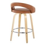 Grotto Camel Swivel 26-Inch Contemporary Counter Stools (Set of 2) 16 Grotto Camel Swivel 26-Inch Contemporary Counter Stools (Set of 2)