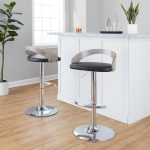 Grotto Chrome Black Faux Leather Adjustable Swivel Barstool (Set of 2) 13 Grotto Chrome Black Faux Leather Adjustable Swivel Barstool (Set of 2)