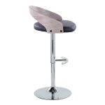Grotto Chrome Black Faux Leather Adjustable Swivel Barstool (Set of 2) 19 Grotto Chrome Black Faux Leather Adjustable Swivel Barstool (Set of 2)
