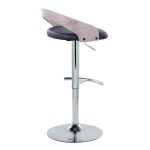 Grotto Chrome Black Faux Leather Adjustable Swivel Barstool (Set of 2) 20 Grotto Chrome Black Faux Leather Adjustable Swivel Barstool (Set of 2)