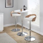 Grotto Chrome and Oat Fabric Swivel Barstools (Set of 2) 13 Grotto Chrome and Oat Fabric Swivel Barstools (Set of 2)