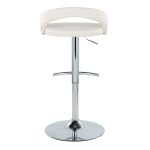 Grotto Contemporary Adjustable Barstool White Faux Leather Chrome (Set of 2) (Set of 2) 17 Grotto Contemporary Adjustable Barstool White Faux Leather Chrome (Set of 2) (Set of 2)