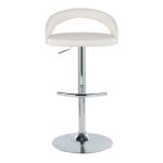 Grotto Contemporary Adjustable Barstool White Faux Leather Chrome (Set of 2) (Set of 2) 18 Grotto Contemporary Adjustable Barstool White Faux Leather Chrome (Set of 2) (Set of 2)