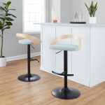 Grotto Contemporary Adjustable Light Green Swivel Barstools (Set of 2) 14 Grotto Contemporary Adjustable Light Green Swivel Barstools (Set of 2)