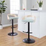 Grotto Contemporary Adjustable Light Green Swivel Barstools (Set of 2) 13 Grotto Contemporary Adjustable Light Green Swivel Barstools (Set of 2)