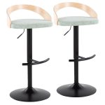 Grotto Contemporary Adjustable Light Green Swivel Barstools (Set of 2) 17 Grotto Contemporary Adjustable Light Green Swivel Barstools (Set of 2)