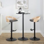 Grotto Contemporary Grey Faux Leather Adjustable Swivel Barstool (Set of 2) 15 Grotto Contemporary Grey Faux Leather Adjustable Swivel Barstool (Set of 2)