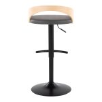 Grotto Contemporary Grey Faux Leather Adjustable Swivel Barstool (Set of 2) 21 Grotto Contemporary Grey Faux Leather Adjustable Swivel Barstool (Set of 2)