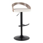 Grotto Contemporary White Faux Leather Adjustable Barstools (Set of 2) 14 Grotto Contemporary White Faux Leather Adjustable Barstools (Set of 2)
