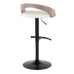 Grotto Contemporary White Faux Leather Adjustable Barstools (Set of 2) 16 Grotto Contemporary White Faux Leather Adjustable Barstools (Set of 2)