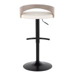Grotto Contemporary White Faux Leather Adjustable Barstools (Set of 2) 17 Grotto Contemporary White Faux Leather Adjustable Barstools (Set of 2)