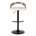 Grotto Contemporary White Faux Leather Adjustable Barstools (Set of 2) 18 Grotto Contemporary White Faux Leather Adjustable Barstools (Set of 2)