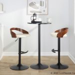 Grotto Cream Faux Leather Adjustable Contemporary Barstools (Set of 2) 15 Grotto Cream Faux Leather Adjustable Contemporary Barstools (Set of 2)