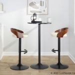 Grotto Cream Faux Leather Adjustable Contemporary Barstools (Set of 2) 16 Grotto Cream Faux Leather Adjustable Contemporary Barstools (Set of 2)