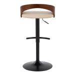 Grotto Cream Faux Leather Adjustable Contemporary Barstools (Set of 2) 21 Grotto Cream Faux Leather Adjustable Contemporary Barstools (Set of 2)