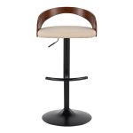 Grotto Cream Faux Leather Adjustable Contemporary Barstools (Set of 2) 22 Grotto Cream Faux Leather Adjustable Contemporary Barstools (Set of 2)