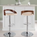 Grotto Cream Mid-Century Modern Adjustable Swivel Barstools (Set of 2) 11 Grotto Cream Mid-Century Modern Adjustable Swivel Barstools (Set of 2)