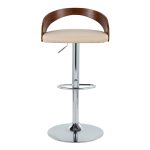 Grotto Cream Mid-Century Modern Adjustable Swivel Barstools (Set of 2) 18 Grotto Cream Mid-Century Modern Adjustable Swivel Barstools (Set of 2)