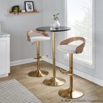 Grotto Gold Adjustable Oat Fabric Swivel Barstools (Set of 2) 12 Grotto Gold Adjustable Oat Fabric Swivel Barstools (Set of 2)