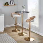 Grotto Gold Adjustable Oat Fabric Swivel Barstools (Set of 2) 11 Grotto Gold Adjustable Oat Fabric Swivel Barstools (Set of 2)