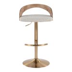 Grotto Gold Adjustable Oat Fabric Swivel Barstools (Set of 2) 20 Grotto Gold Adjustable Oat Fabric Swivel Barstools (Set of 2)