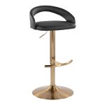 Grotto Gold and Black Adjustable Contemporary Barstools (Set of 2) 14 Grotto Gold and Black Adjustable Contemporary Barstools (Set of 2)