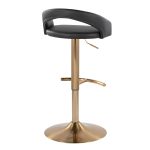 Grotto Gold and Black Adjustable Contemporary Barstools (Set of 2) 16 Grotto Gold and Black Adjustable Contemporary Barstools (Set of 2)