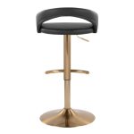 Grotto Gold and Black Adjustable Contemporary Barstools (Set of 2) 17 Grotto Gold and Black Adjustable Contemporary Barstools (Set of 2)