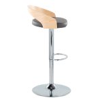 Grotto Grey Faux Leather Adjustable Mid-Century Modern Barstools (Set of 2) 12 Grotto Grey Faux Leather Adjustable Mid-Century Modern Barstools (Set of 2)
